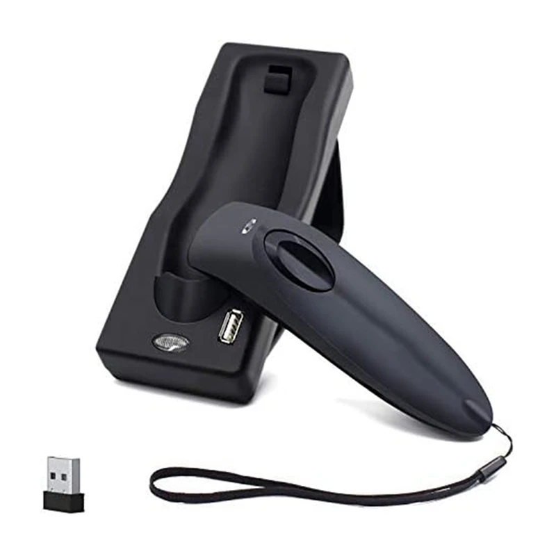 

Bluetooth Wireless Barcode Scanner Handheld USB Barcode Reader Scanner With Charging Base With Vibration Alert Durable