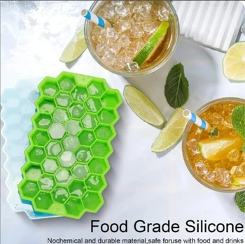37 صينية مكعبات الثلج الشبكية صانع الثلج 1 قطعة صينية مكعبات قرص العسل المنزل لتقوم بها بنفسك صانع مكعبات الثلج سيليكون قالب ثلج رائع على شكل قرص العسل