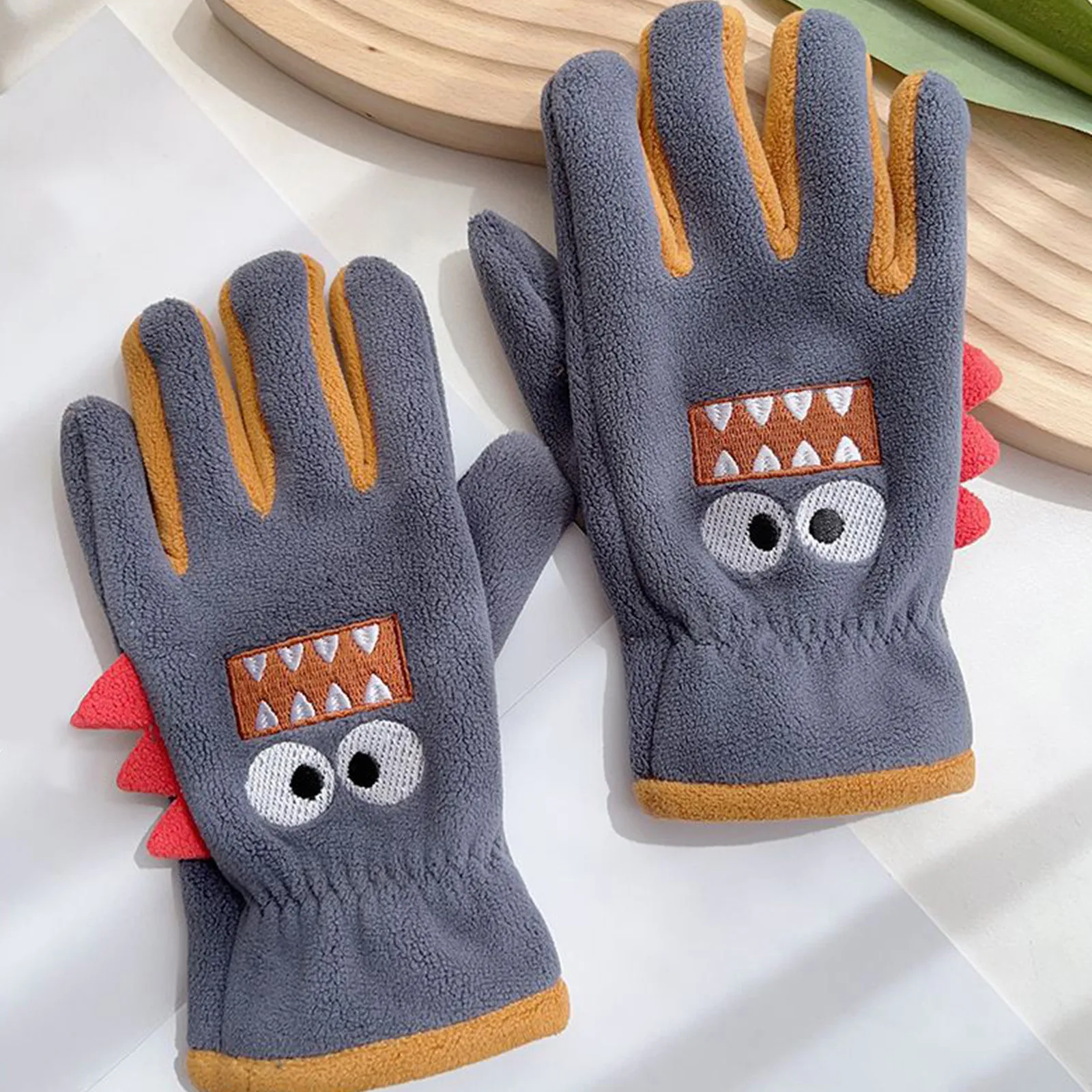 Winter Clothing 1 Year Old - Sevimli Eldivenler Trend Dinozor Tasarımlı Eldivenler