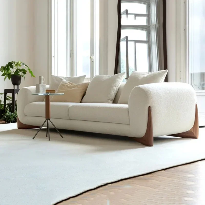 

European Reception Living Room Sofa Relax Quilted Grande Armchair Living Room Sofa Wood Legs Divano Letto Lounge Chair Lazy Sofa