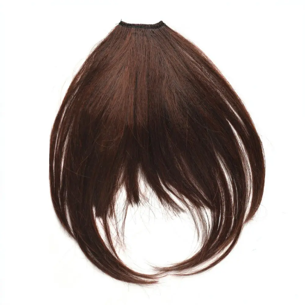 Synthetic Hair Bangs With Temples Clip In French Fringe Extensions Thickened Hairpiece Natural Looking Hair Accessory For Women