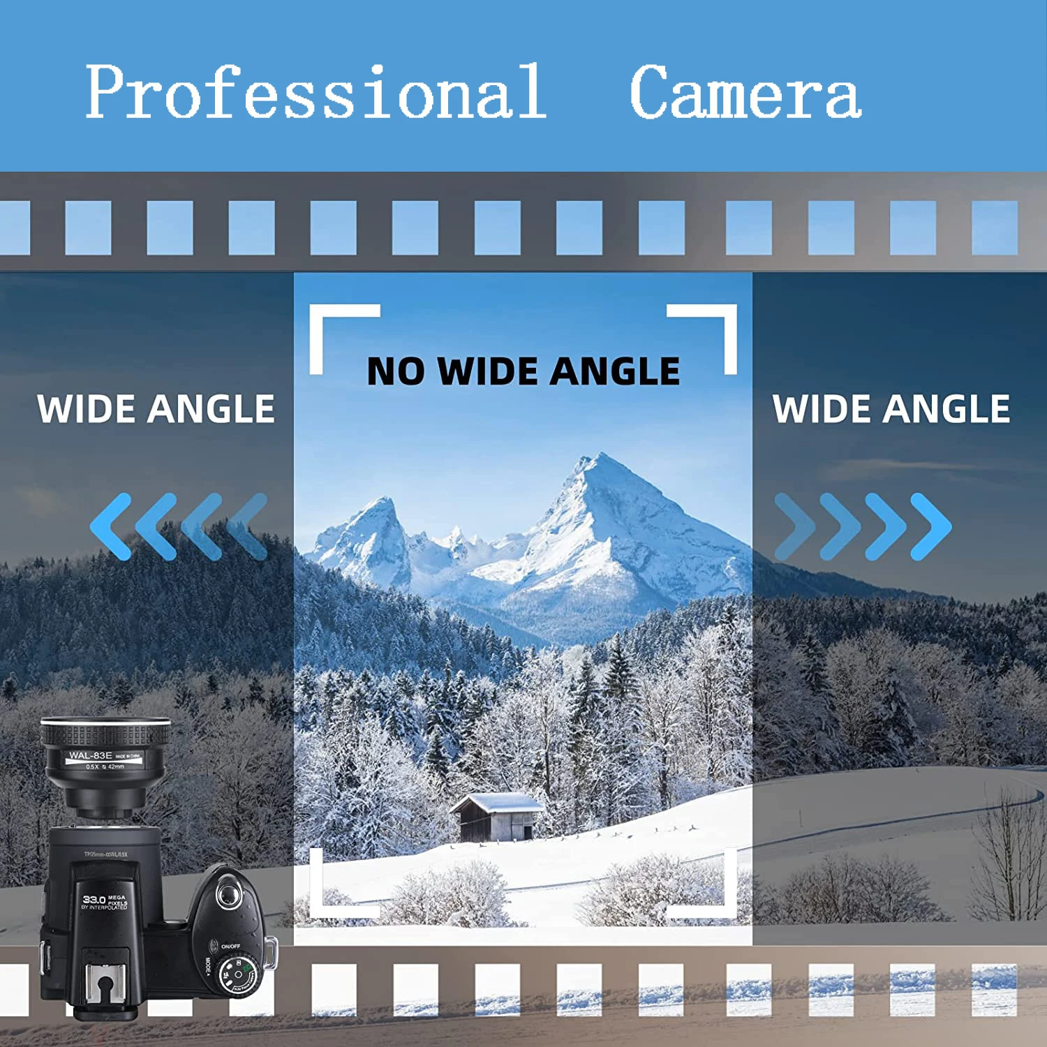 Цифровая камера ELRVIKE HD POLO PROTAX D7100, Профессиональная зеркальная видеокамера с автофокусом, 33 миллиона пикселей, 24-кратный оптический зум, три ...