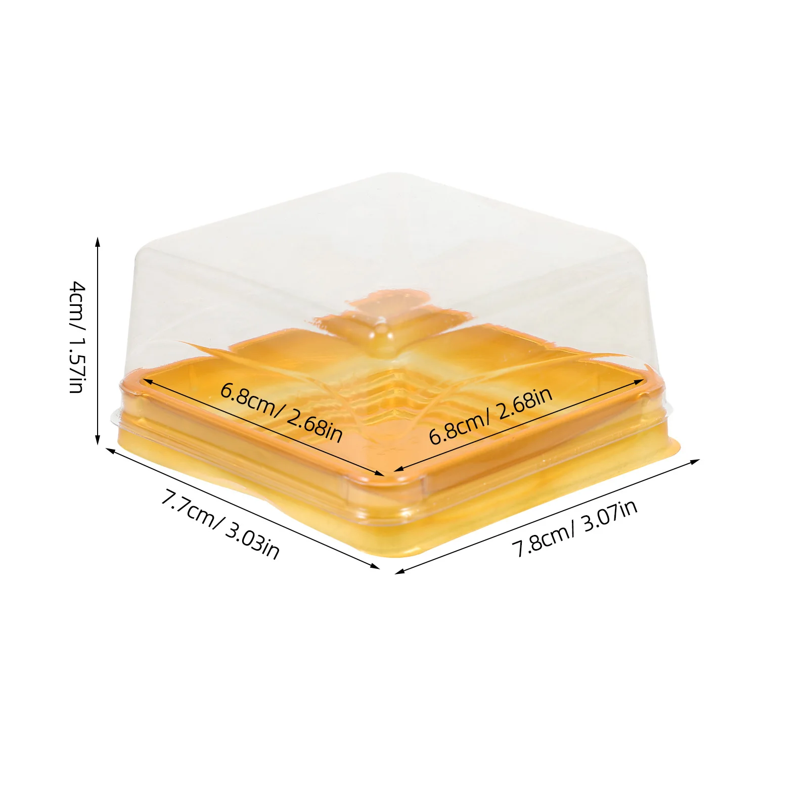 

100pcs 100G Clear Egg-Yolk Puff Box Sealing Moon Cake Packing Holder Multipurpose Storage For Cake Puff Party