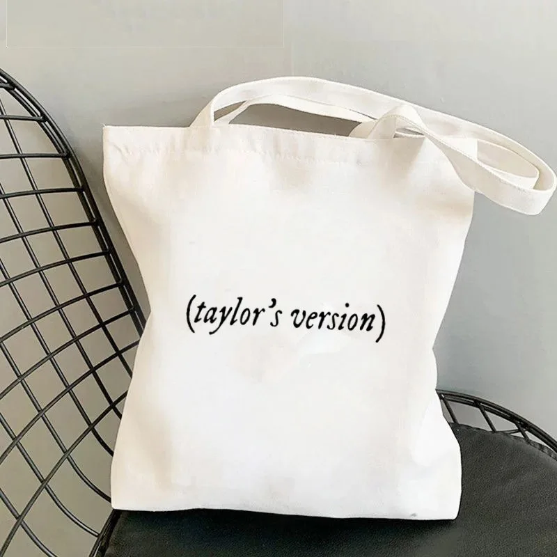 Versión de Taylor en bolso de compras rojo, bolsos de gran capacidad para mujer, bolsos de hombro gráficos, bolsos casuales