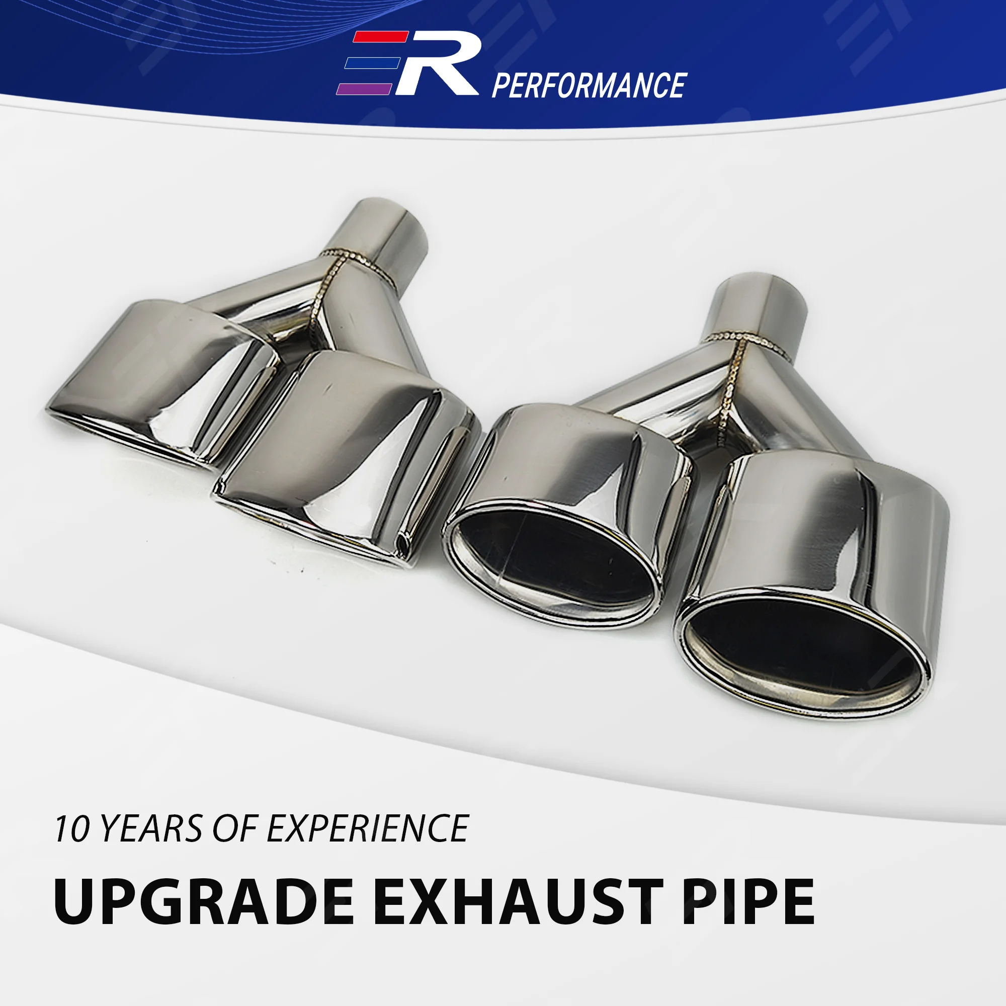 

1 шт., Y-тип, двойная нержавеющая сталь 304, 125*74 мм, автомобильные аксессуары, глушитель, выхлопная труба, система для модифицированной универсальной насадки