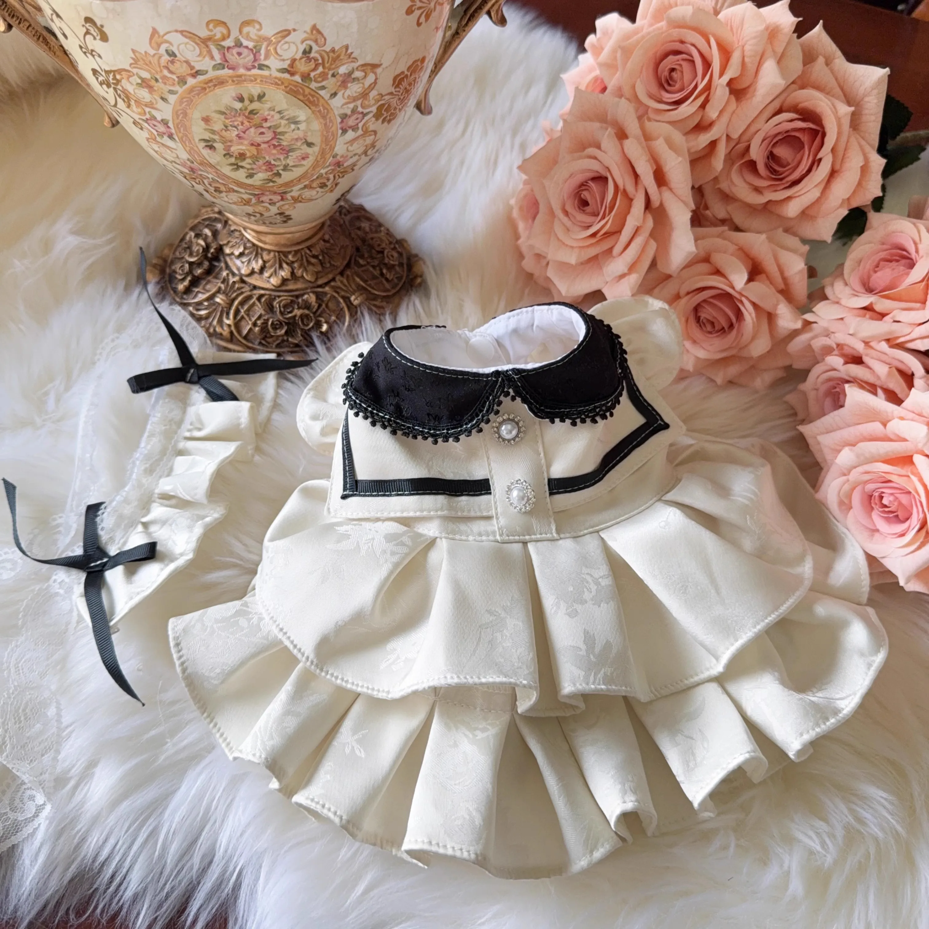 

High-Quality Handmade Pet Dress In A Custom Style Ladylike Design For Small Dog