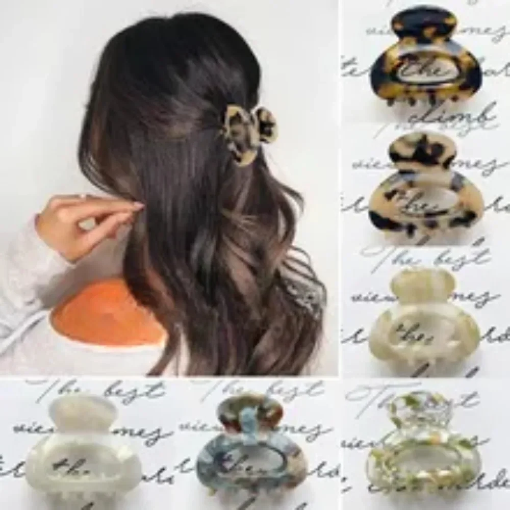 

Acetate Hair Claw Clip Women Girls Mini Leopard Hair Clips Chic Hairpin Barrettes Crab Hairclip Clamp Hair Accessories