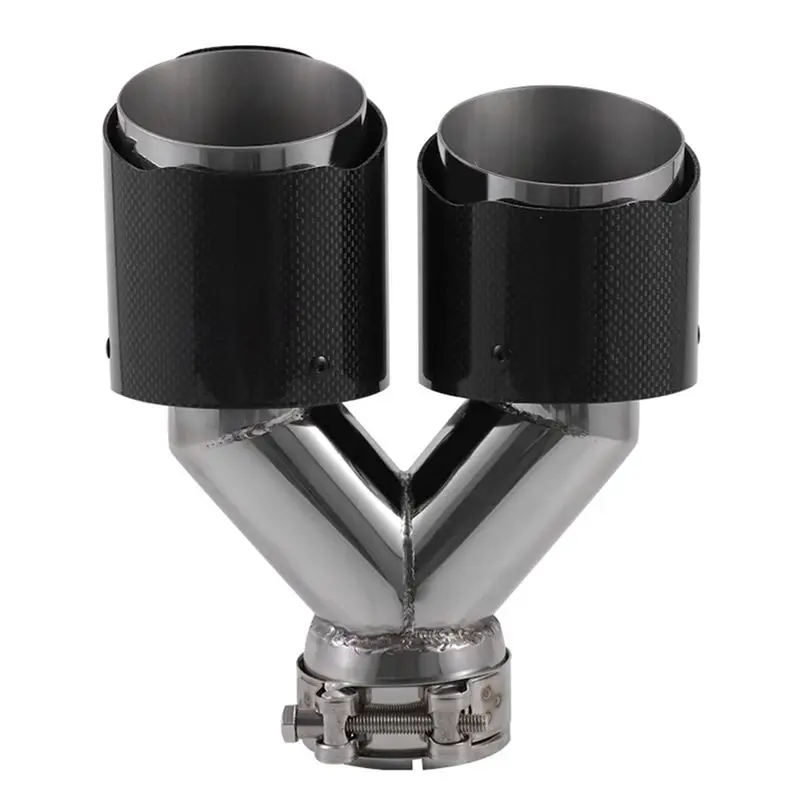 

Универсальный выхлопной патрубок A21E-Car: насадка-глушитель из нержавеющей стали с двойным Y-образным выходом