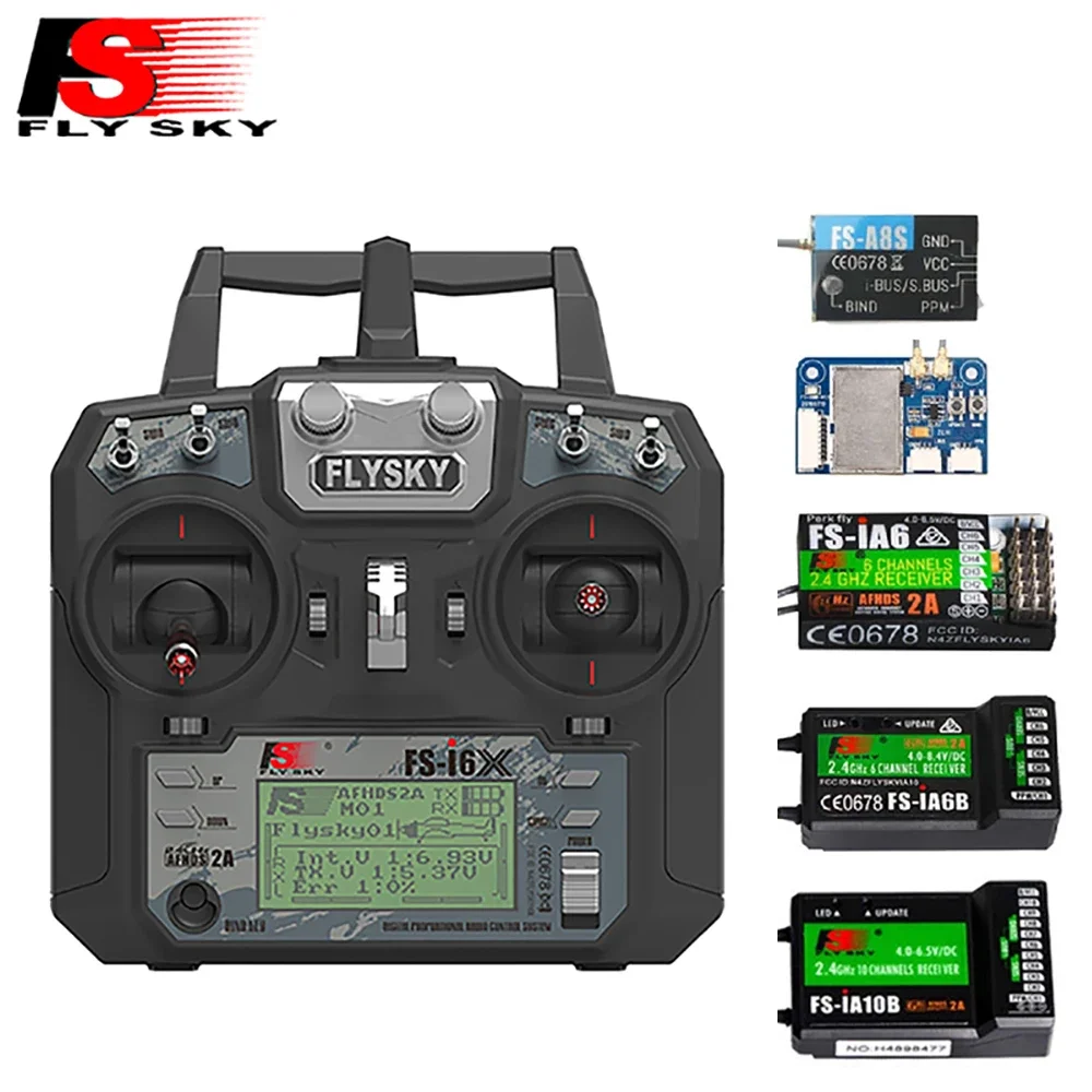 

Flysky FS-i6X 6CH-10CH 2.4GHz AFHDS 2A RC Transmitter With FS-iA6B FS-iA10B FS-X6B FS-A8S FS-AI6 Receiver For Rc Airplane