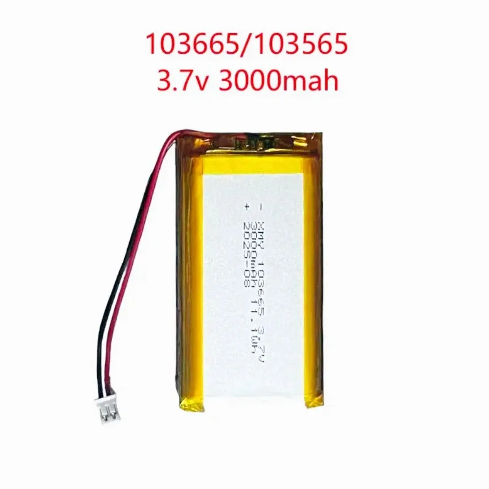 3,7V 3000mAh Polymer-Lithium-Akku für Hochleistungsgeräte, LED-Leuchten, Fahrtenschreiber, Original-Powerbank 103665/103565