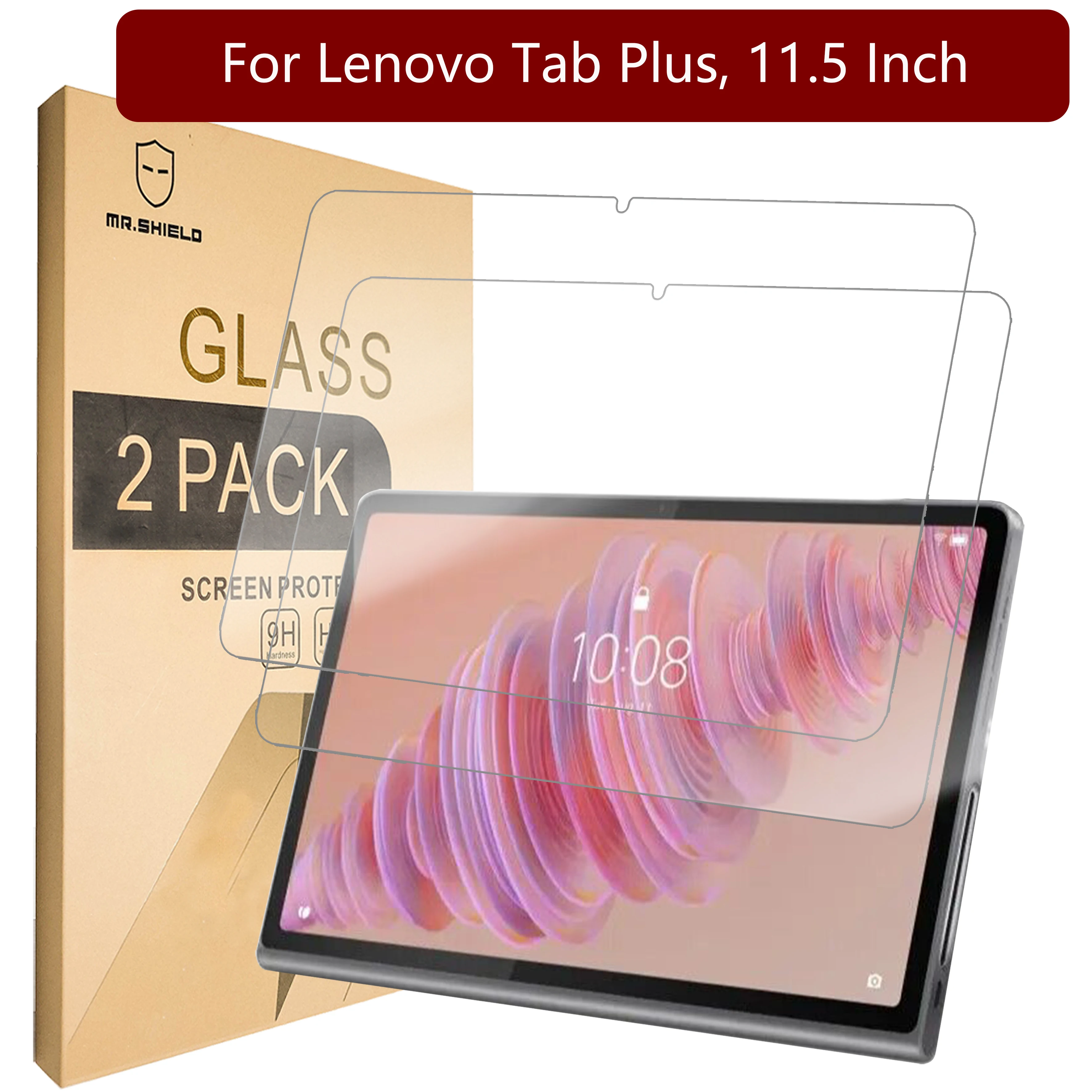 

Mr.Shield Screen Protector compatible with Lenovo Tab Plus,11.5 Inch [Tempered Glass] [2-PACK] [Japan Glass with 9H Hardness]