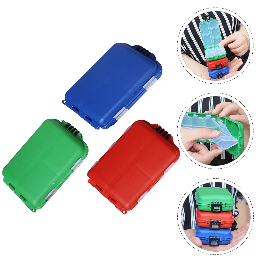 

3 Pcs Trays Fishing Lures Accessories Box Tackle Storage Boxes Bait Storing Case Bead 950X600X250CM Red Utility Child