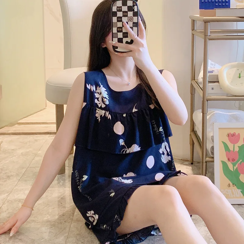 

Lightweight Cotton Silk Svel orts Women's Spwear Set Japanese Sle Loose Summer Home Clothes Adorable Student