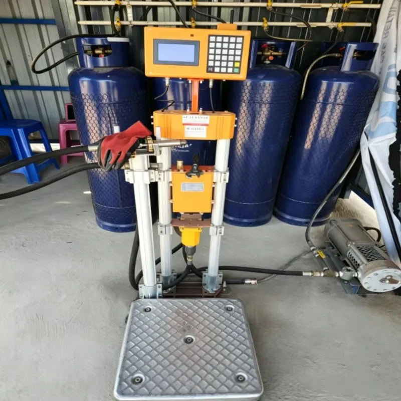 Electric LPG Bottles Refilling Scale Overfilling Protection Auto-stop Filling Data Monitoring POL Valve Filling Head