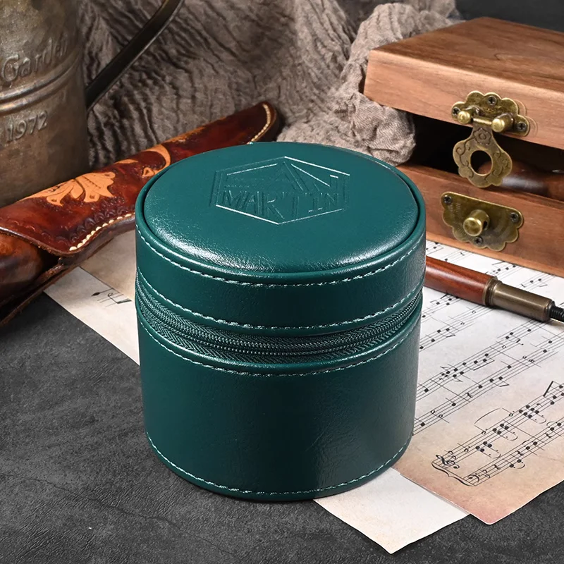 San Martin Leather Watch Box Anti Drop Travel Storage Box Fashion Luxury Green Blue Black Single Watch Gift Box with Pillow