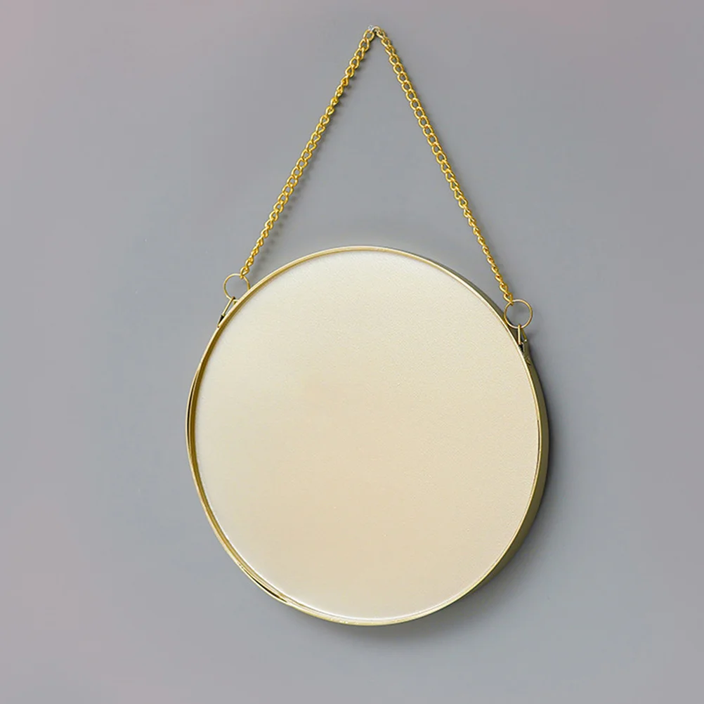 

Hanging Mirror Decor Golden Frame Round Wall Metal Mirror for Bathroom Gallery Dorm Easy to Install Modern Nordic Design
