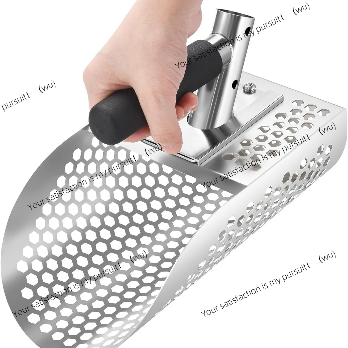 304 Stainless Steel Beach Shovel with Handle Metal Detector Accessory Treasure Hunting Gold Panning Sand Digging Tool