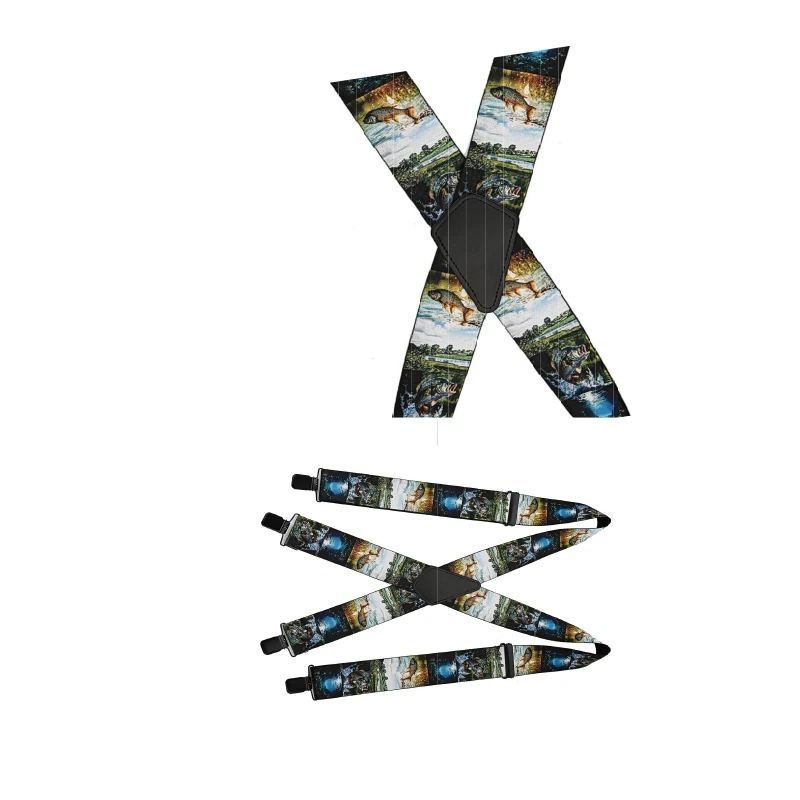 1,97-дюймовый мужской X-образный узор рыбы, высокоэластичный регулируемый ремень