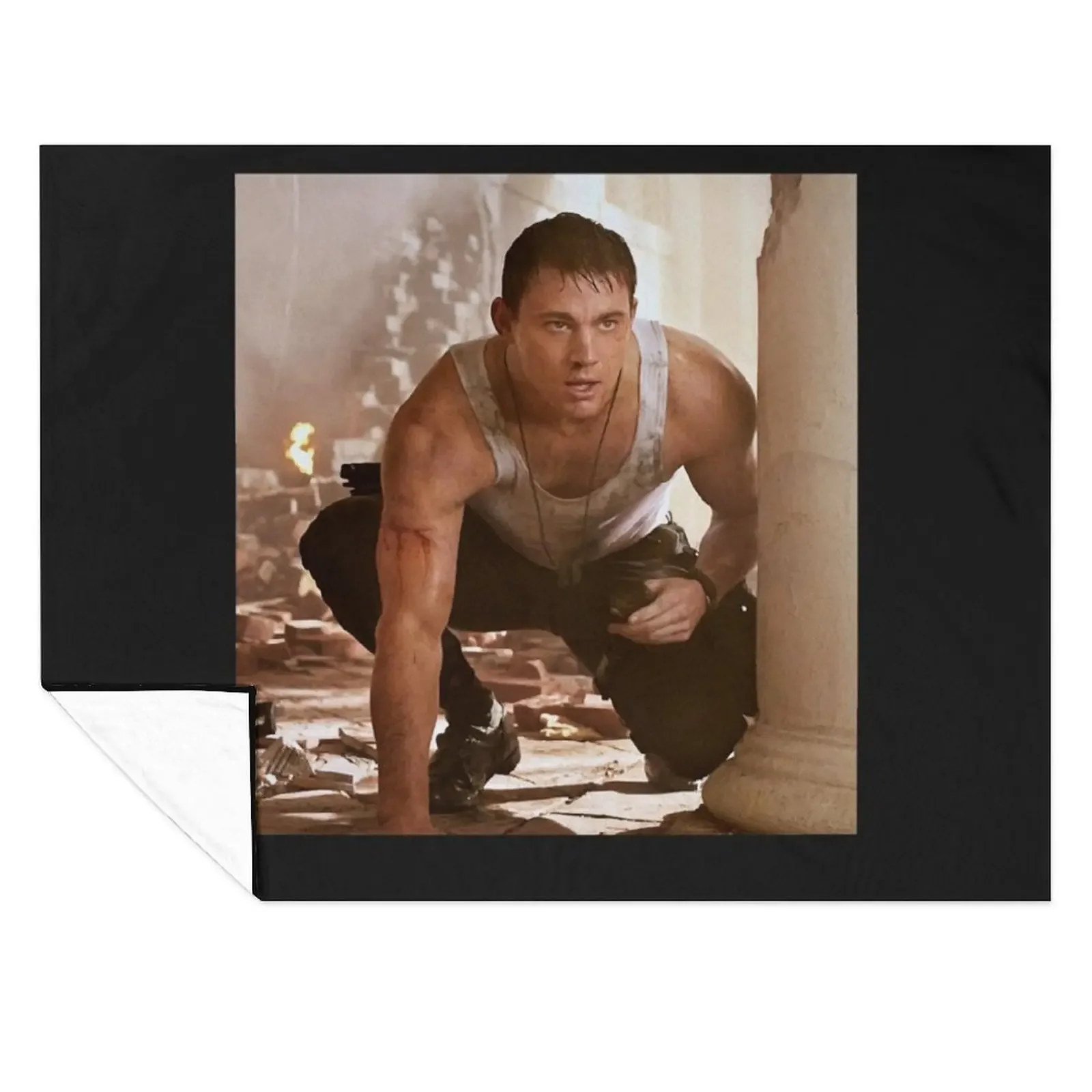 

Channing Tatum Scene Throw Blanket Flannel Fabric Luxury Brand Decorative Sofa Personalized Gift Blankets
