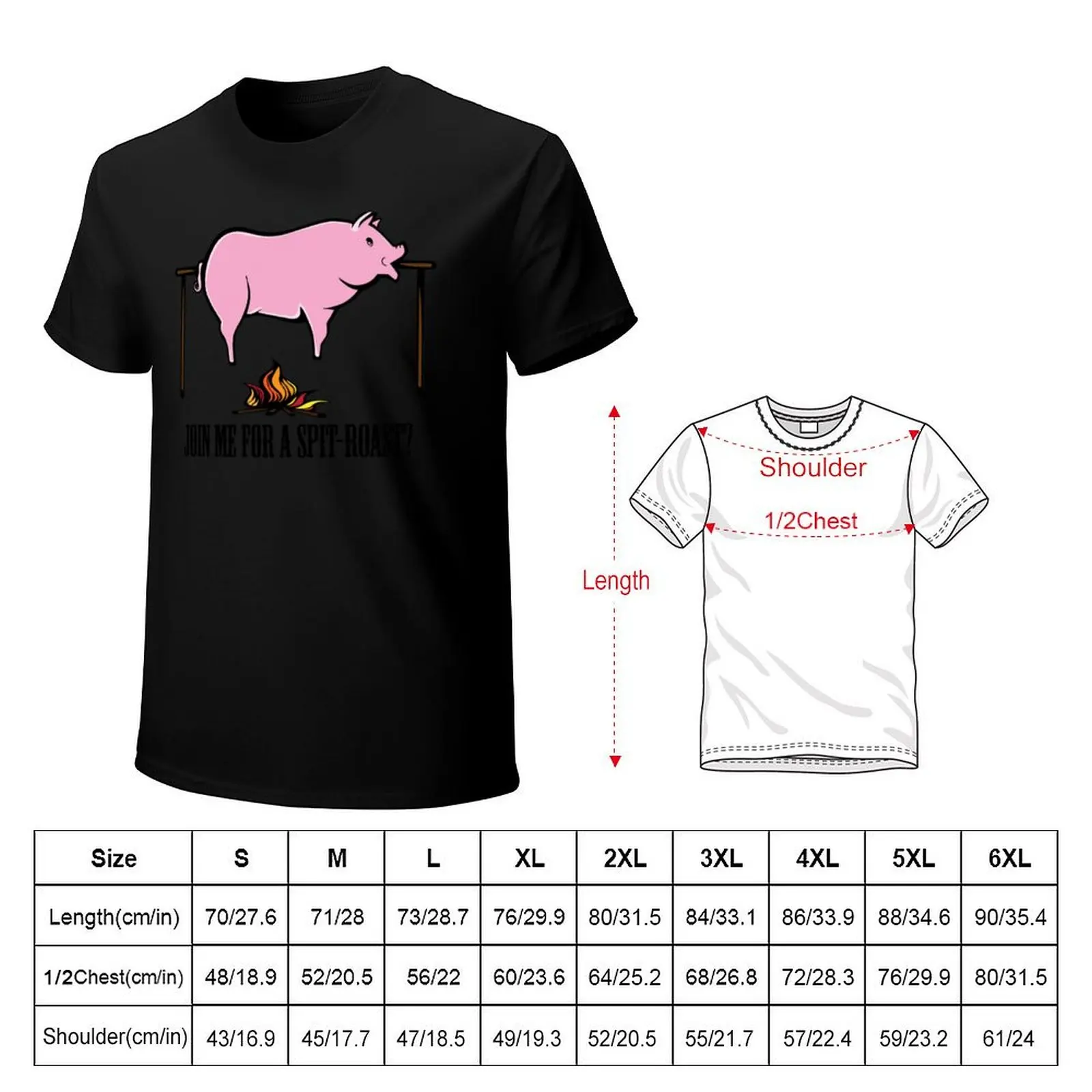 A Spit-roast T-Shirt Big and Tall Solid Color T-Shirt
