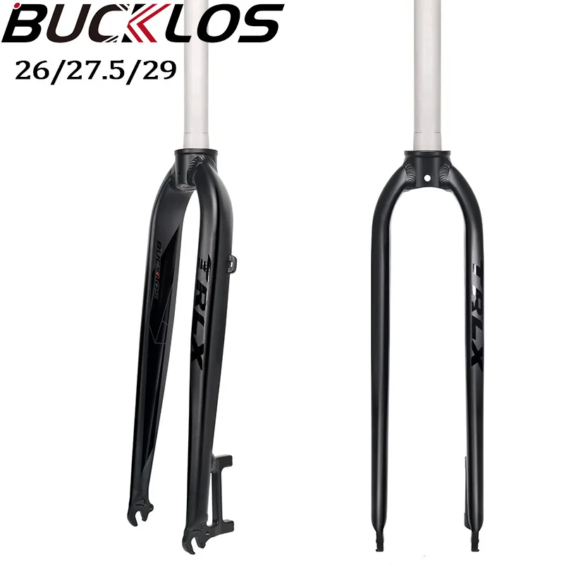 

Bucklos Mountain Bike Rigid Fork 26 27.5 29 Inch Aluminum Alloy 9x100mm Disc Brake Front Fork For Adult Mountain Bicycle