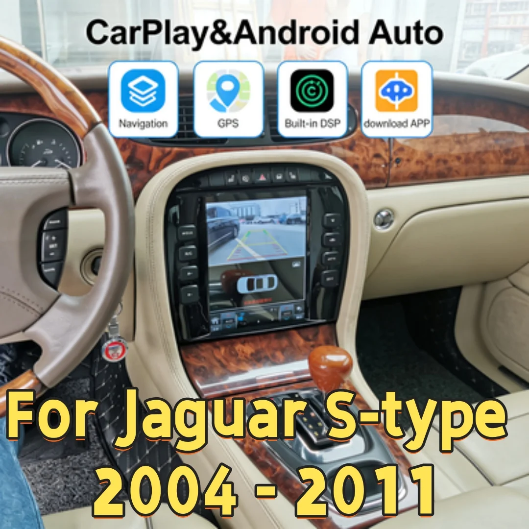 

Android-радио BT5.0 Мультимедиа для Jaguar S-type 2004-2011 Беспроводной головное устройство CarPlay GPS-навигация Авто Аудио Стерео 4G WIFI