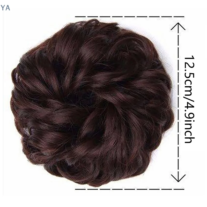 

Синтетический парик-пучок для волос, женский накладной хвост, эластичная волнистая кудрявая прядь для волос, резинка-скранчи для укладки