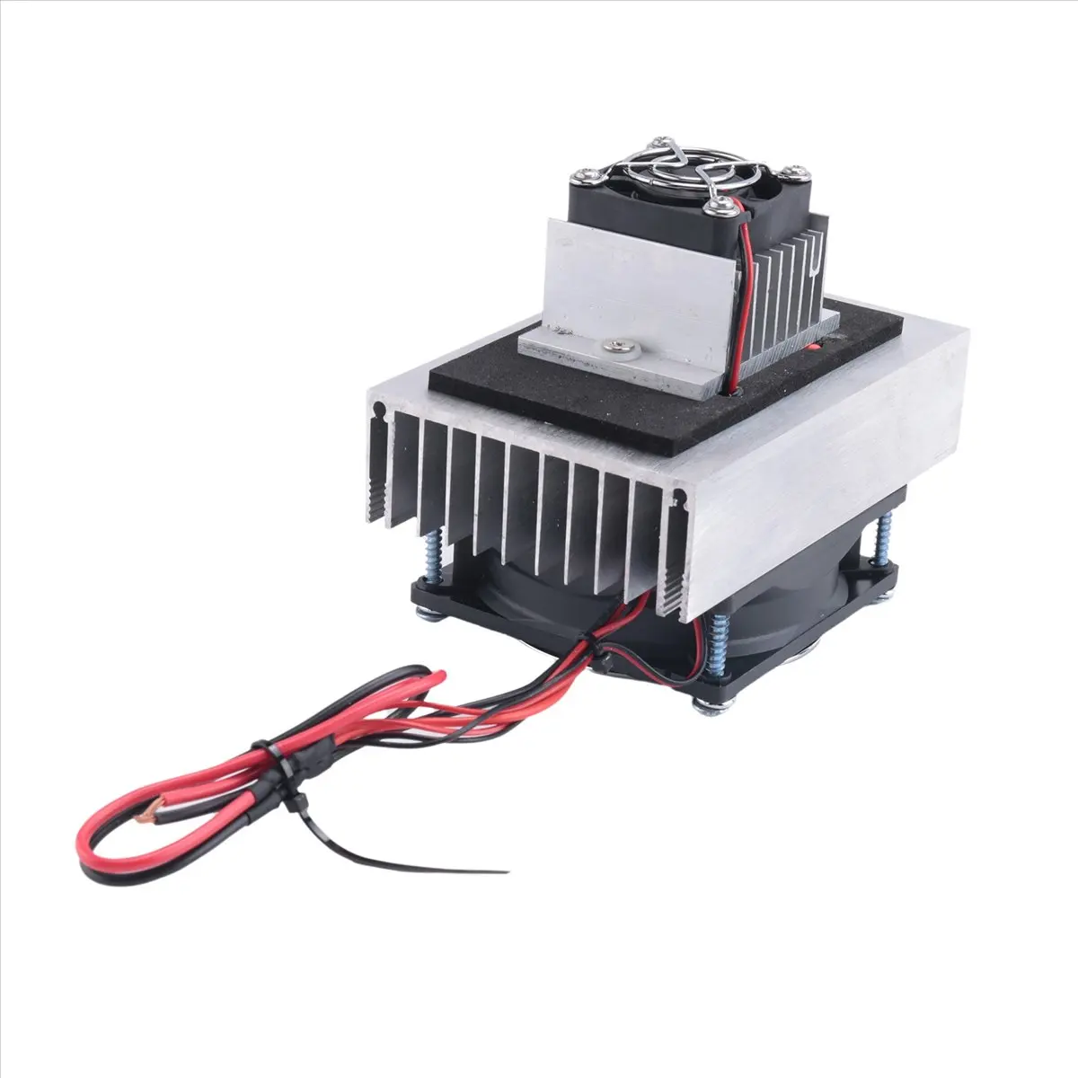 

A23G DIY Peltier Cooler Kit 12V Semiconductor Cooler Peltier Cooling System, Heatsink Module Kit+Thermostat Set, US Plug