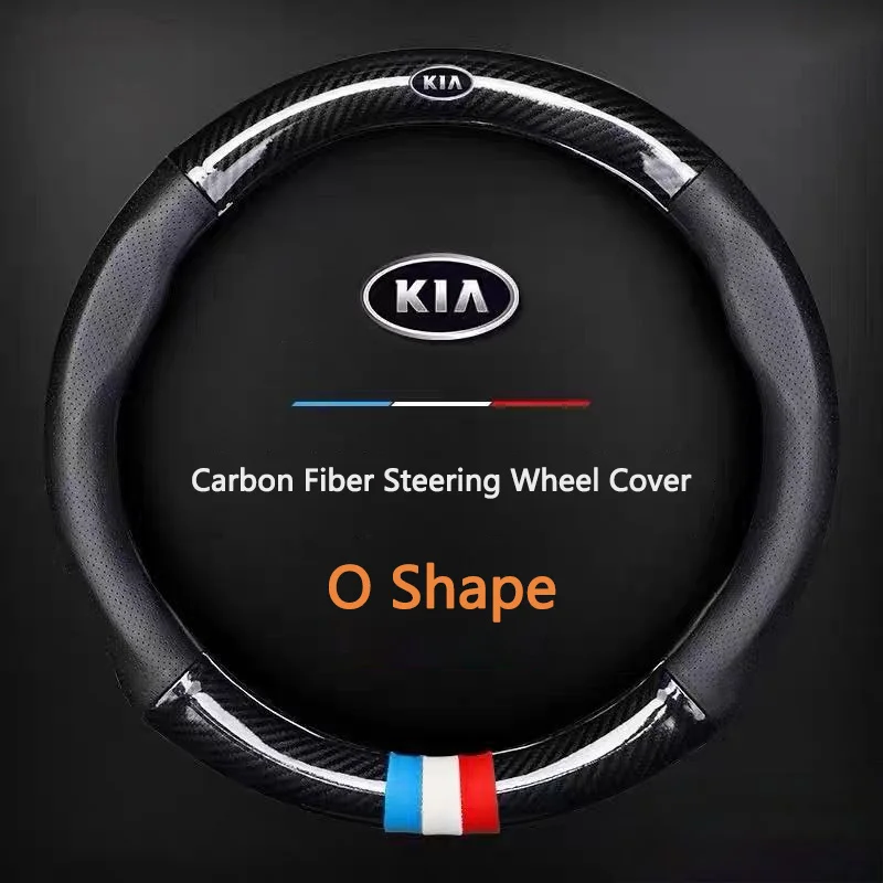 

Carbon Fiber Leather Car Steering Wheel Cover Anti-Slip For Kia K5 Optima 2018 2019 Sportage 3 2019 Forte Ceed Cee'd 2017-2019
