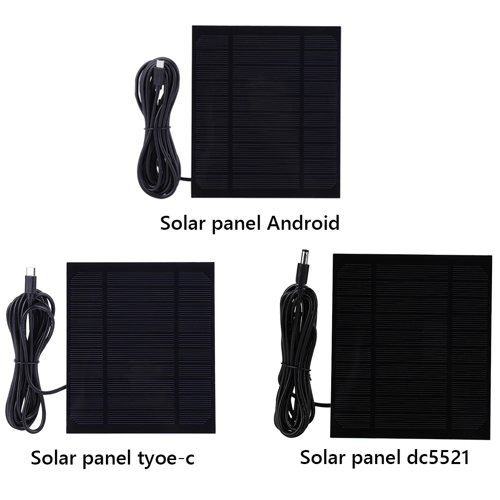 3.5W 5V USB Solar Panel Charger Waterproof Lightweight Solar Charger High Performance Monocrystalline for Battery Phone Charging