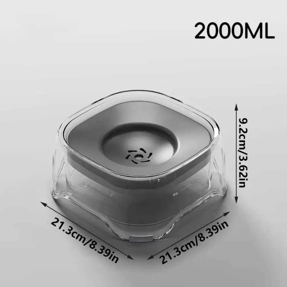Large Capacity 2000ml Pet Floating Bowl Floating Filter Transparent Design Pet Water Feeder Non-Wetting Mouth Anti-Spill view 6