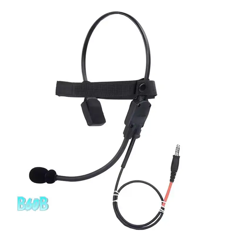

Tactical MH180 MH180-V Bone Conduction Headset Speaker Atlantic Signal Earphone Airsoft Headphone 7.0 PLUG Kenwood PTT-B60B