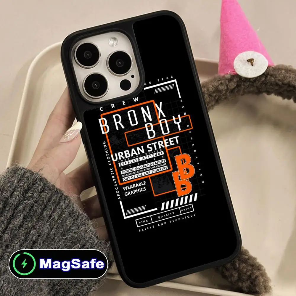 

Bronx Boy Mobile Cell Phone Case for iPhone 17 16 15 14 13 12 11 Air Pro Max Plus Magsafe Matte Surface Colorful Cover Pretty