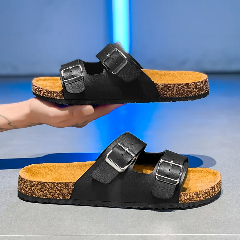 Summer women slippers Birken indoor non-slip cork slippers men beach outdoor home comfortable casual sandals large size 36-46