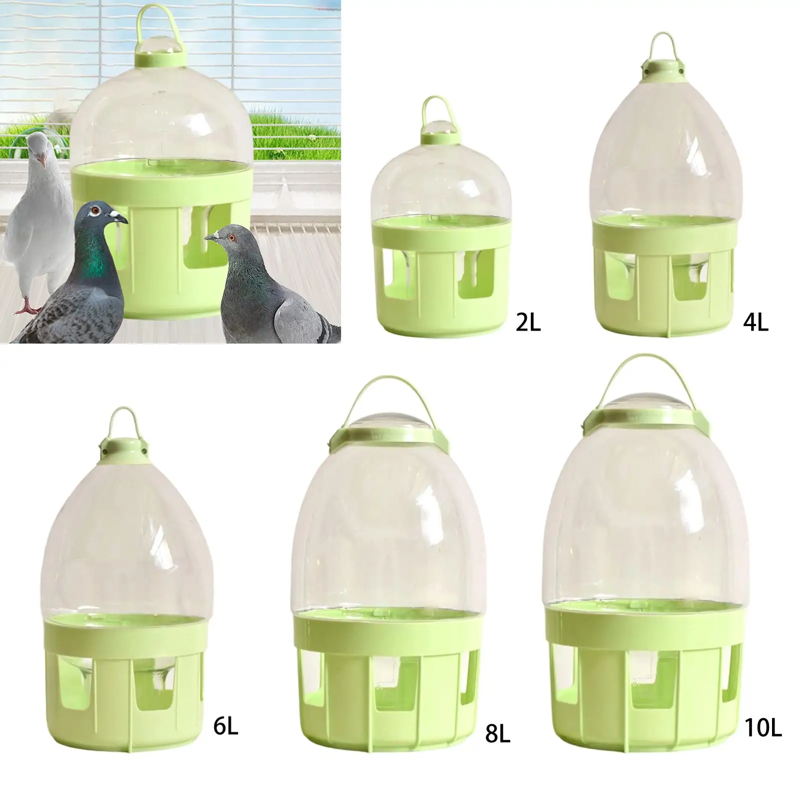 Pigeon Water Dispenser Accessory Hanging Bird Feeder Pet Drinker Bowl Bottle,for Quail Duck Parakeet Canary Outdoor Pet Supplies