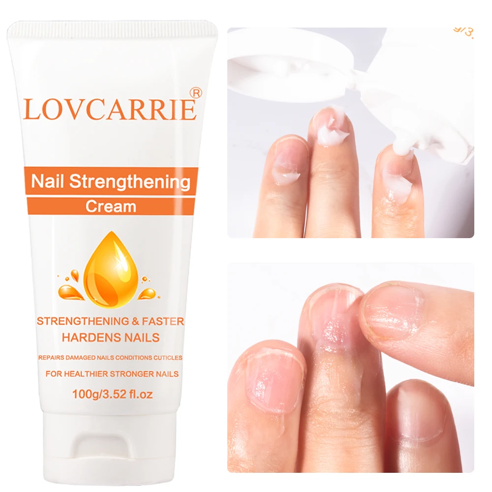 LOVCARRIE 100g Nail Strengthener Hand Cream for Dry Cracked Nail Cuticle Moisturizing Nourishment Oil Balm Christmas Gift