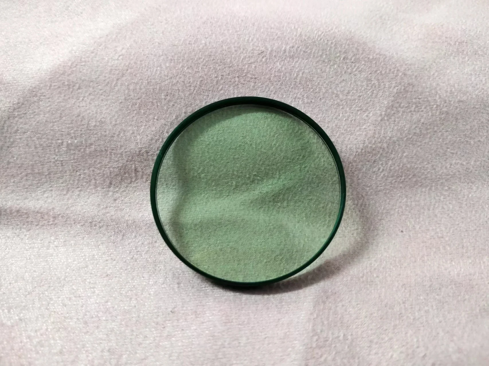 T1744 Green Color Flat Mineral Watch Crystal 32.7mm Round Glass with Waterproof Gasket for 116400