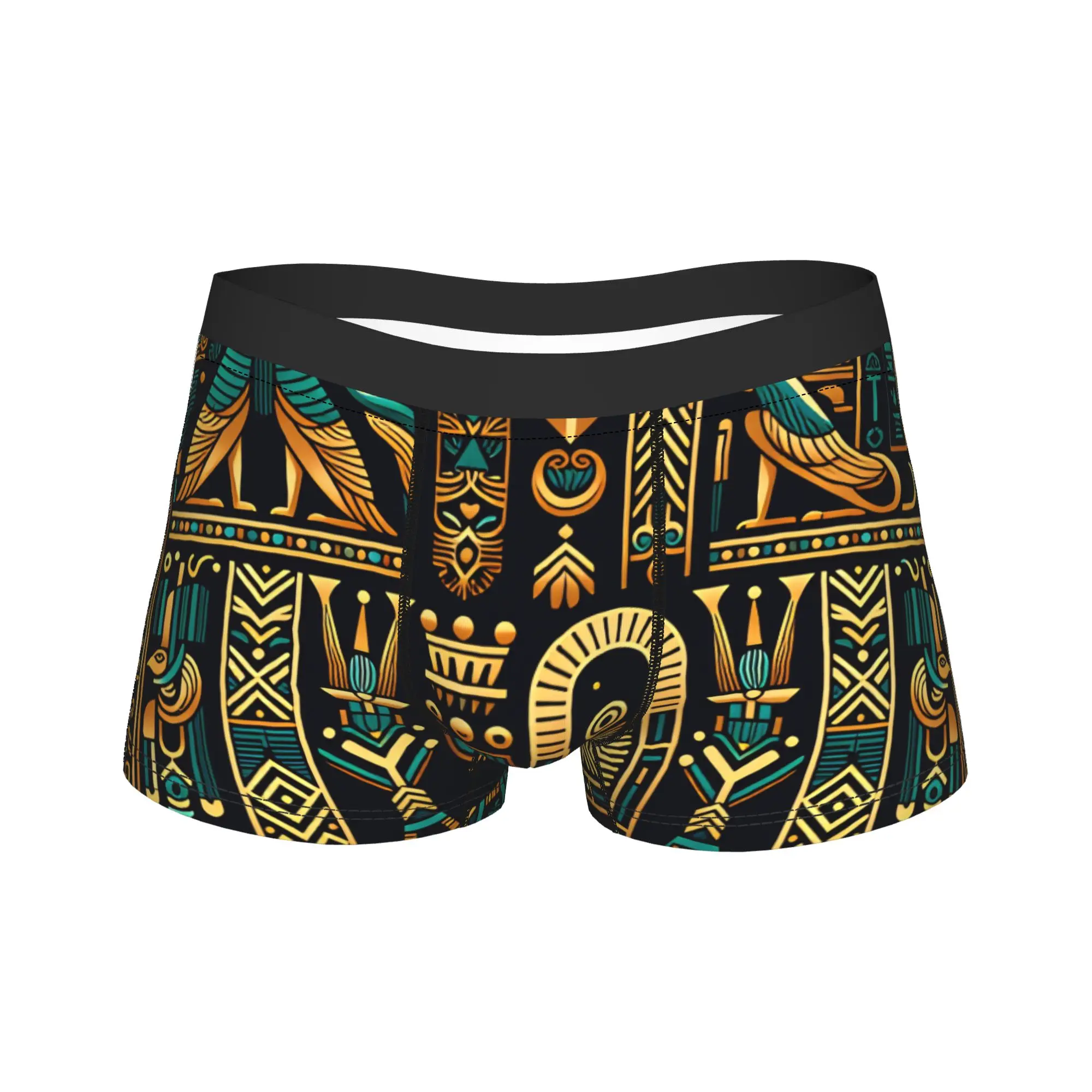 Ancient Egyptian Patterns Underwear  Man Boxer Brief Breathable Boxer Shorts Trenky Pattern Large Size Underpants