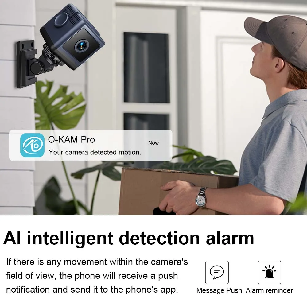 

Мини-камера Wi-Fi 1080P HD P2P с аккумулятором, ночным видением и записью, для домашней безопасности, перезаряжаемая, 2 МП, IP-камера