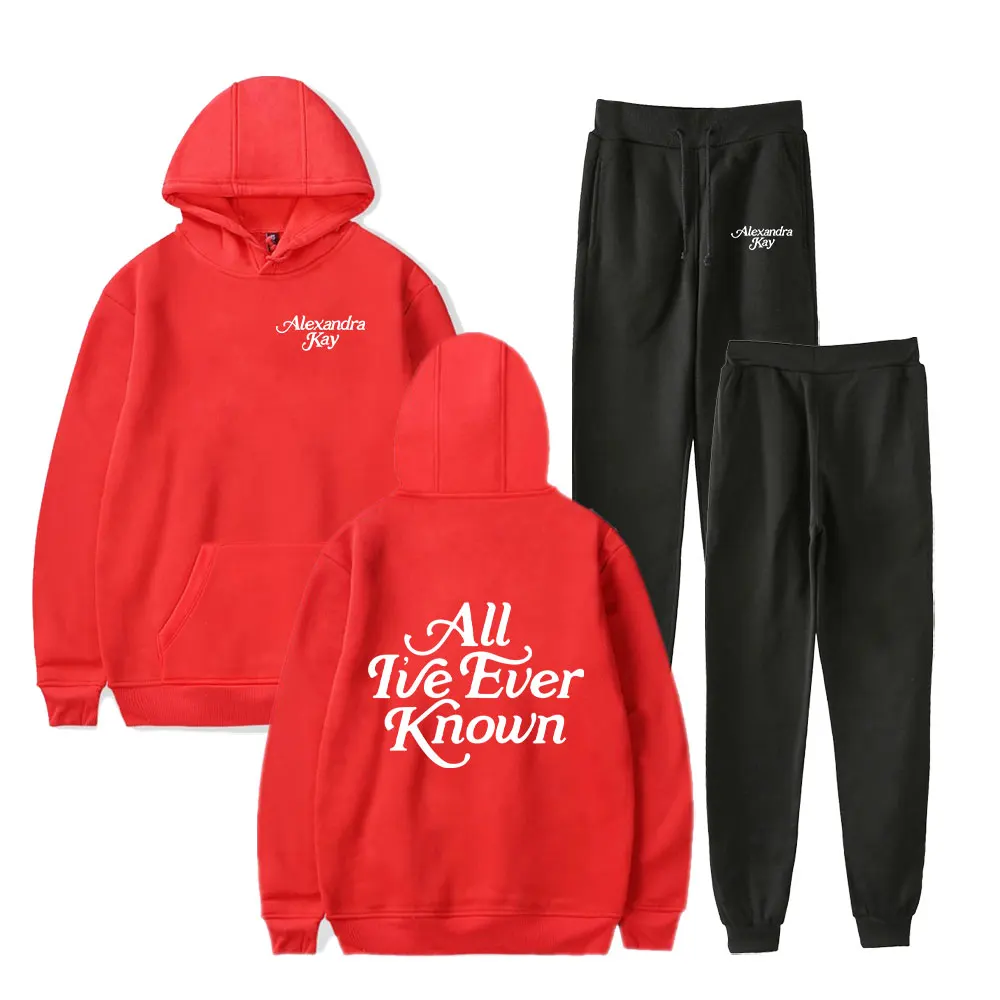 

Alexandra Kay all I've ever known merch Hooded sets Drawstring Pockets Sweatshirt Set Men/women Pullover