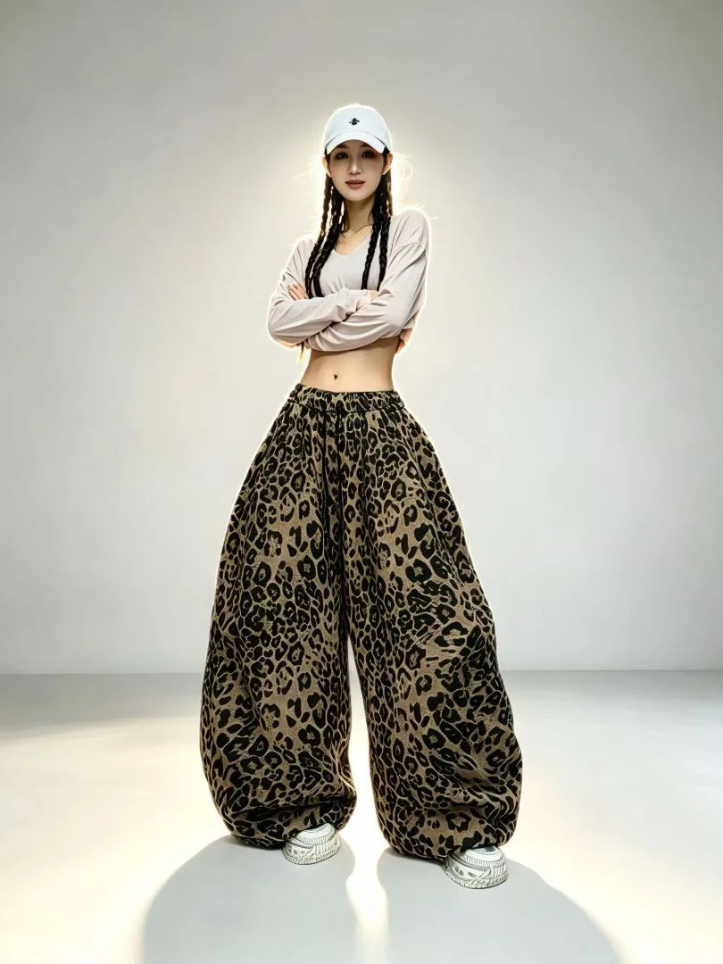 fall-square-dance-loose-fashionable-leopard-print-wide-leg-pants-street-dance-jazz-dance-women's-trousers-high-waist-long-pants