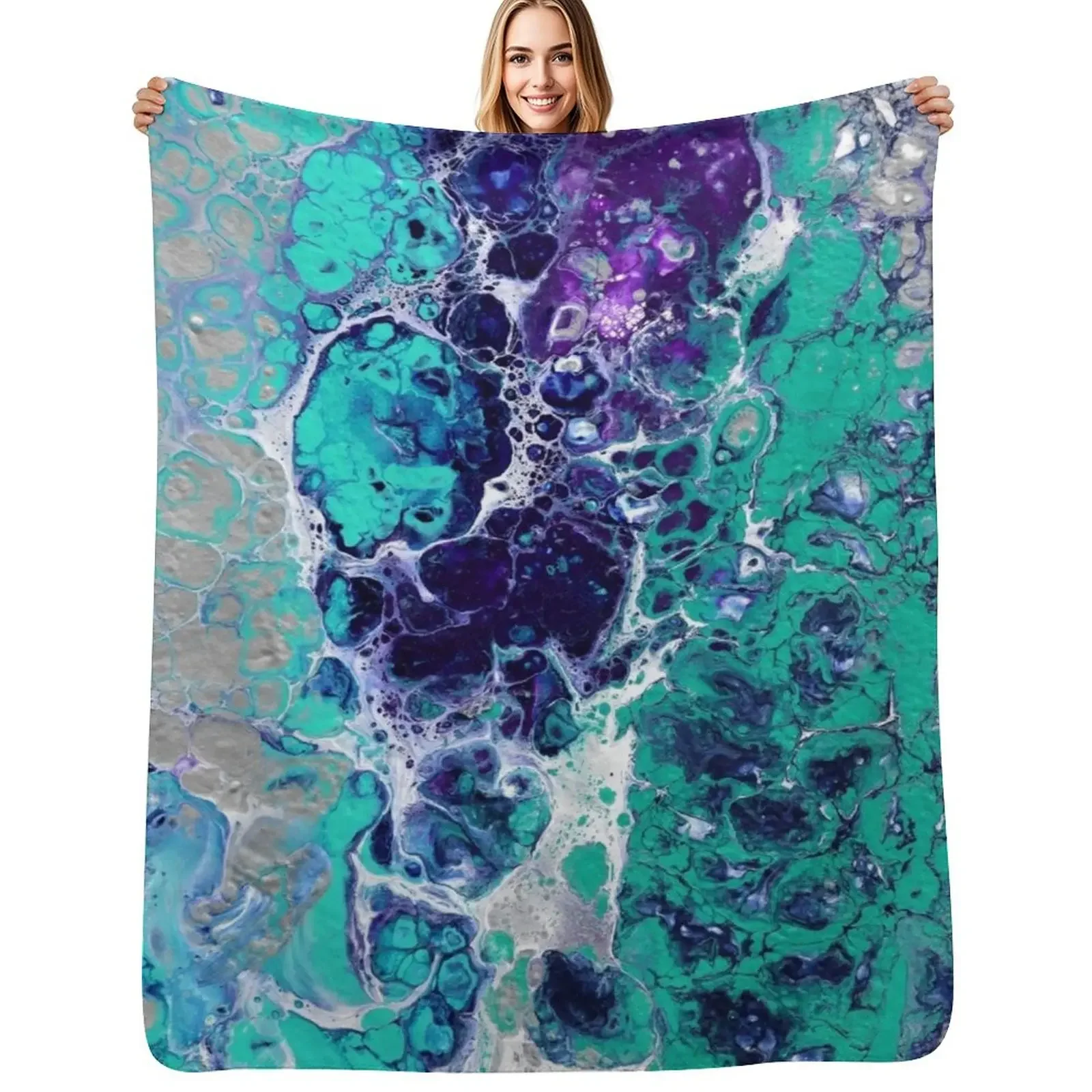 

Krl Reef Throw Blanket Fashion Sofas Hairys for winter Blanket