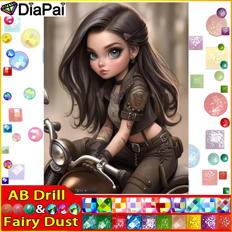 DIAPAI Fairy Dust AB Diamond Painting Full Square/Round Diamond 