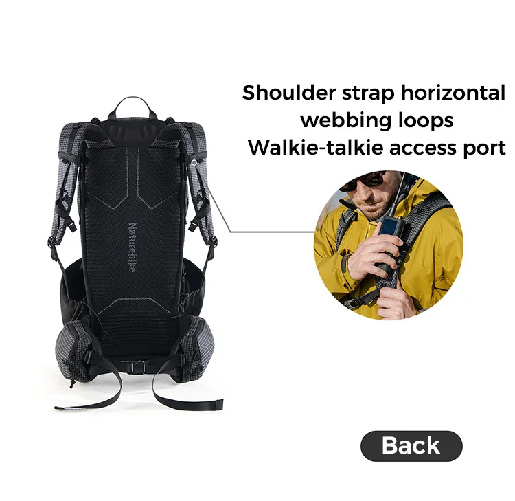 Naturehike Rock 2.0 Wanderrucksack Großer Outdoor-Rucksack für Freizeitsport und Reisen Kletter- und Campingrucksack – Detail 12