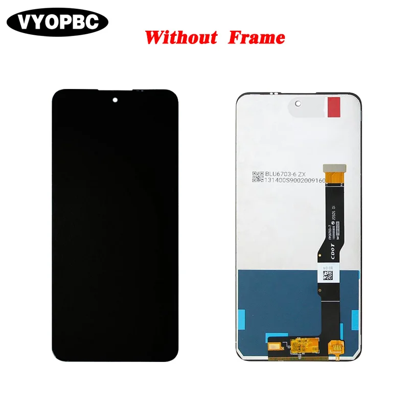 For TCL 20L Original LCD Display With Frame Panel Digitizer Assembly Repair Replacement Parts T774H T774B Touch Screen