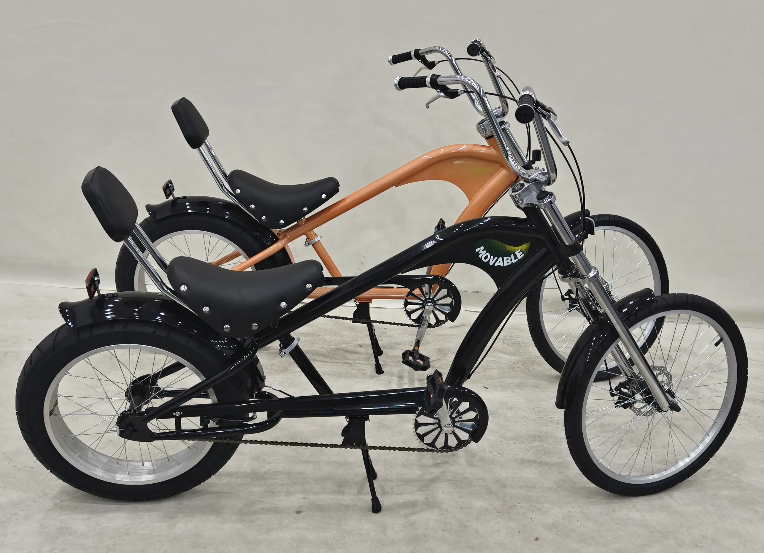 Fat Tire Vintage Chopper Fahrrad, 20-24 Zoll Retro Cruiser Bike, Komfortables Fahren mit Starker Traktion