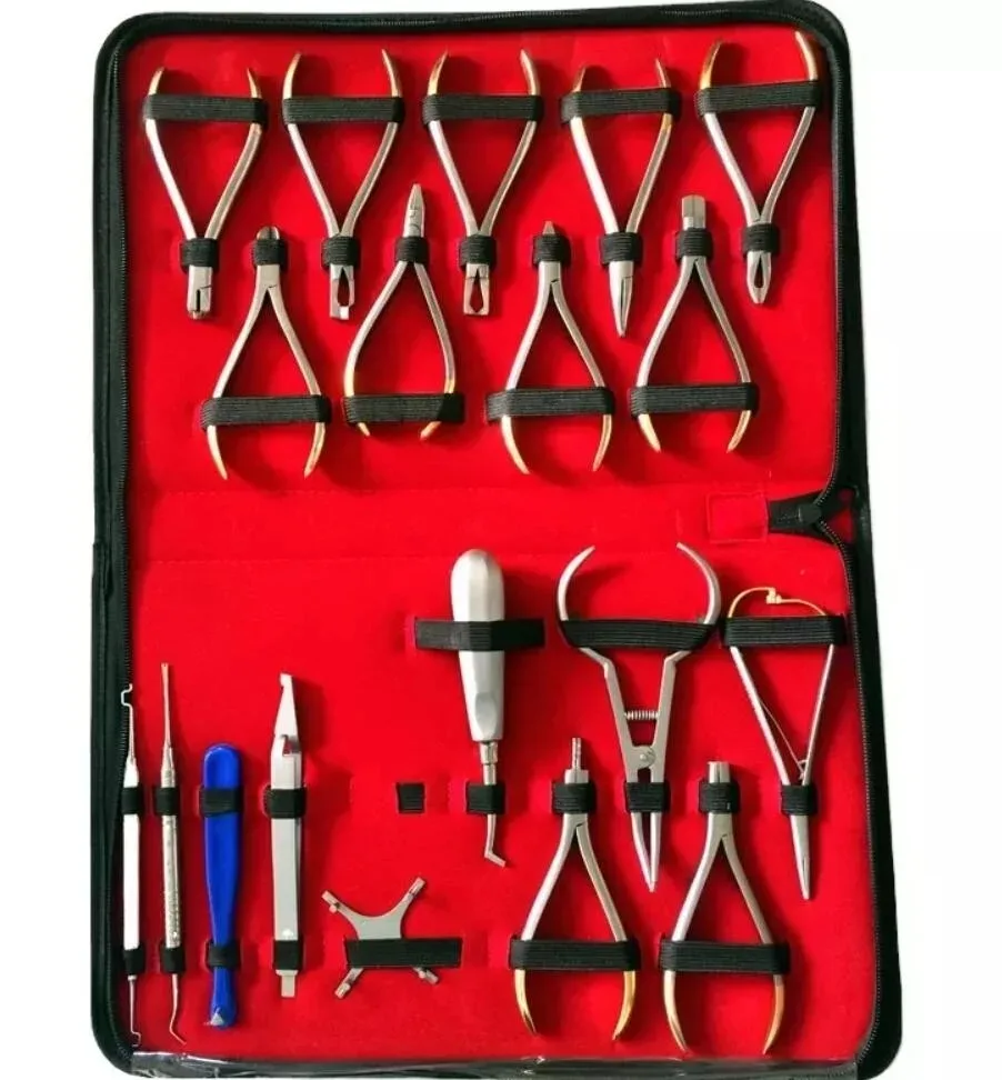 High Quality 18-Pcs Orthodontics Basic Dentals Instruments Set Premiums Composites Kit Dentals Equipments/oral equipment