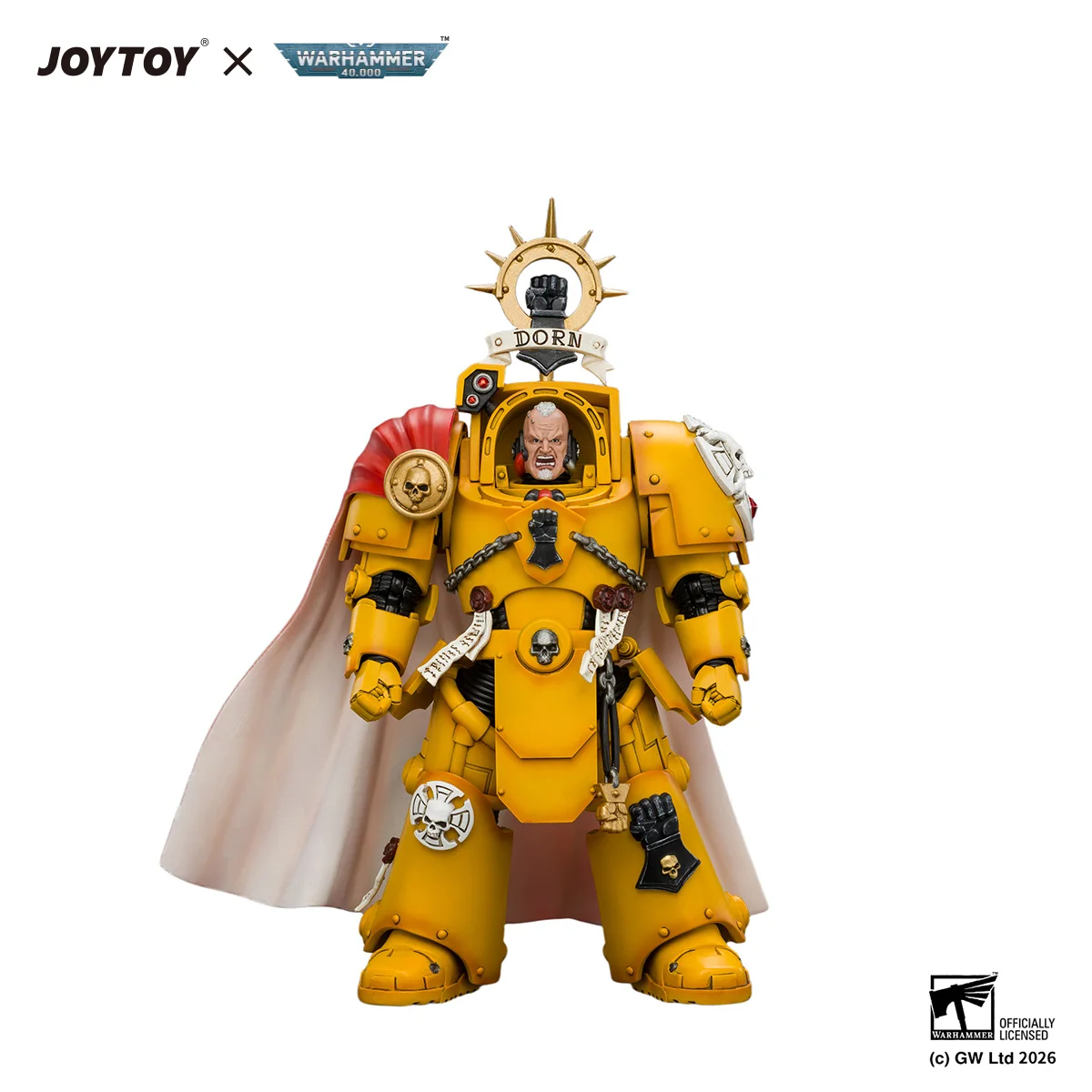 [Pre Order] JOYTOY Warhammer 40k 1/18 Action Figure Imperial Fists Darnath Lysander with Thunder Hammer and Storm Shield Model view 2