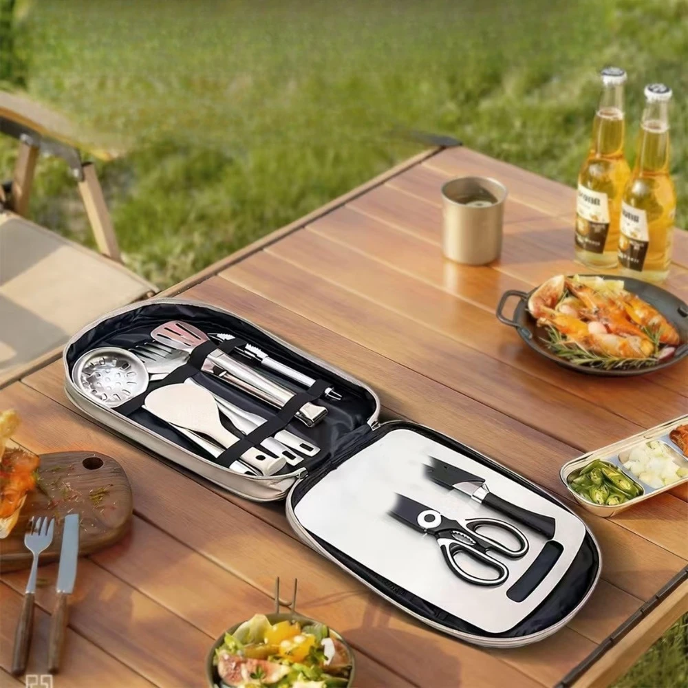 Quechua Camping Cooking Set - حقيبة تخزين أدوات الطهي للتخييم -