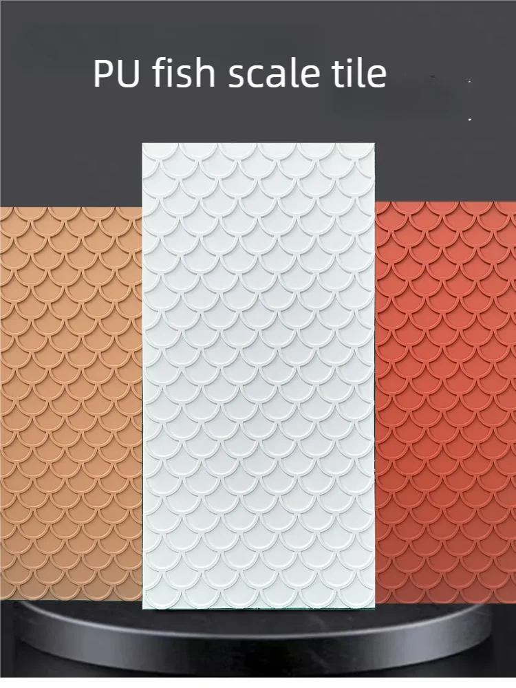 Fish Scale Pu Wall Panels Exterior And Interior Wall Decoration B1 Fire Rate